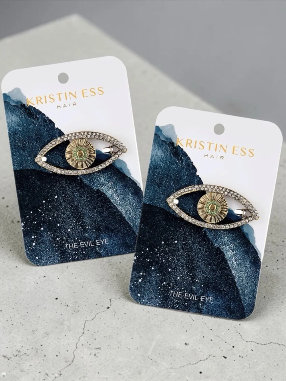 🌻Set of Two (2) Kristin Ess “The Evil Eye” Hair Clips {NEW WITH TAGS}